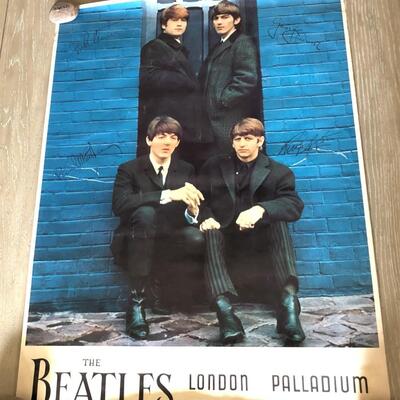 Original 1963 Beatles London Palladium Royal Command Performance Poster 1964 NEMS Lithograph