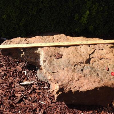 State of Oklahoma Shaped Sandstone Rock Sculpture