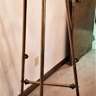 Lot #179  Standing Brass Floor Easel with Antique Styling