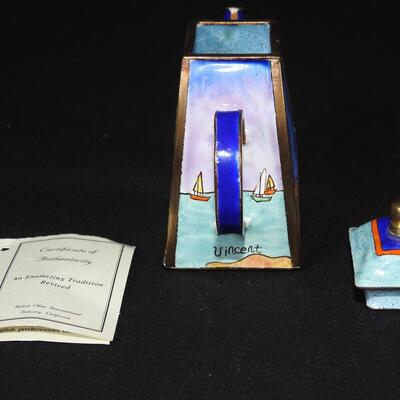 Beautiful Miniature  Kelvin Chen Enameled Teapot