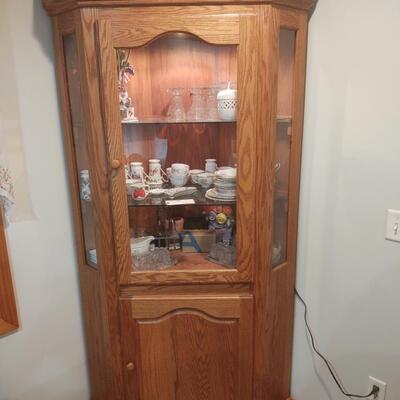 Corner Lighted Cabinet