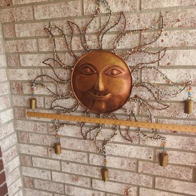 Beautiful Copper Sunburst Wall Hanging