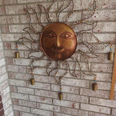 Beautiful Copper Sunburst Wall Hanging