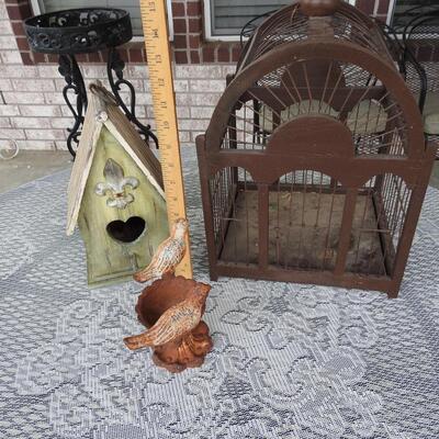 Beautiful Outdoor Birdhouses and Metal Bird Planter