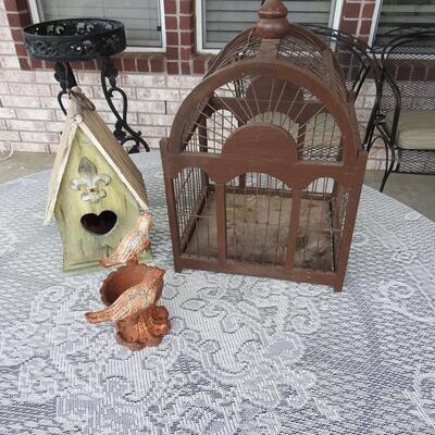 Beautiful Outdoor Birdhouses and Metal Bird Planter