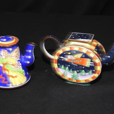 Lovely miniature  Enameled Teapots