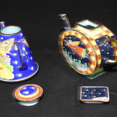 Lovely miniature  Enameled Teapots