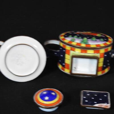 Lovely miniature  Enameled Teapots