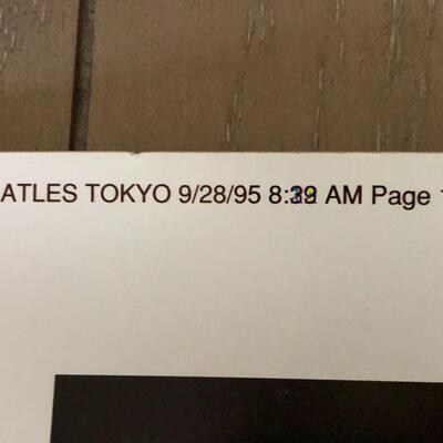 Beatles Tokyo Signed and Numbered Poster Print