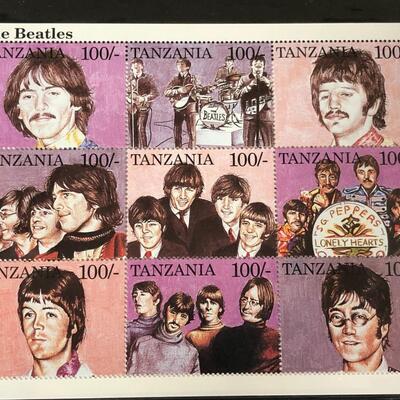 Beatles Tanzania Stamp Proof Set Mint Condition