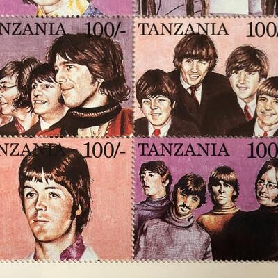 Beatles Tanzania Stamp Proof Set Mint Condition