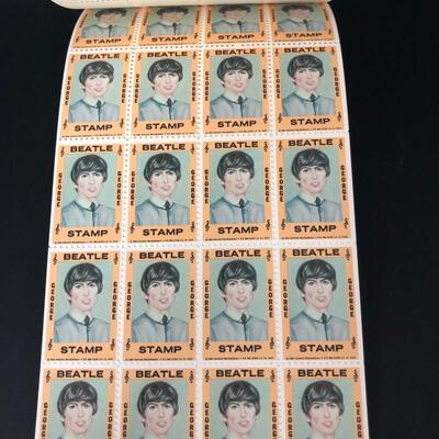 Vintage 100 Beatles Stamps Booklet