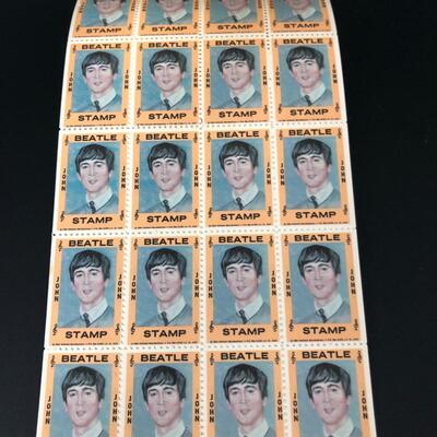 Vintage 100 Beatles Stamps Booklet
