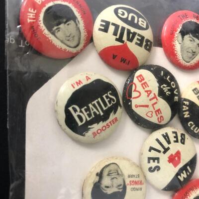 1964 Beatles Vintage Buttons Set