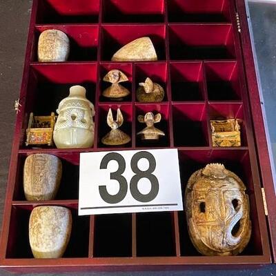 LOT#38MB: Shadow Box of Reproduction Relics
