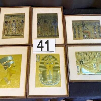 LOT#41MB: Egyptian Prints on Foil