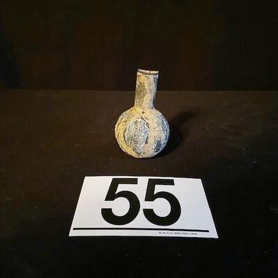 LOT#55LR: Believed to Be Ancient Roman Glass Bottle