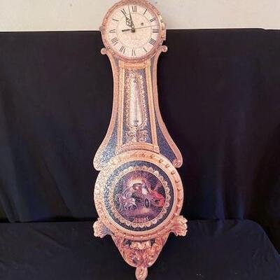 LOT#126MB: Battery Operated Banjo-Style Puzzle Clock