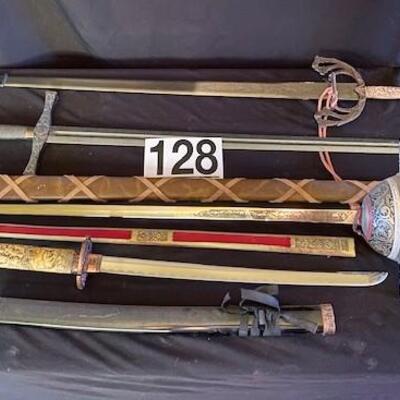 LOT#128MB: Four-Piece Edged Weapons Lot
