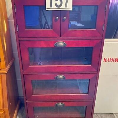 LOT#157B2: Barrister Style Bookcase