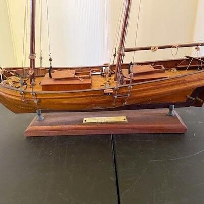 LOT#180B2: Unfinished Handcrafted Model Ship 