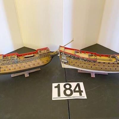 LOT#184B2: Unfinished Model Ship Lot #2