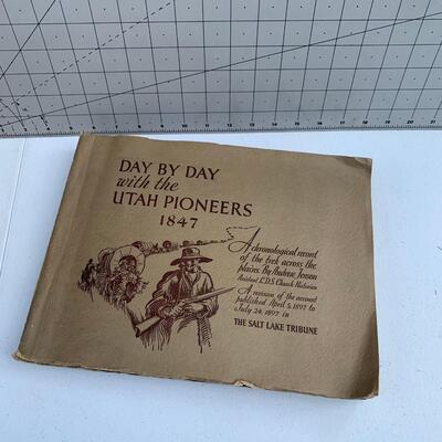 #14 Day By Day With The Utah Pioneers 1847 Salt Lake Tribune (Entire book is Newspaper cutouts)