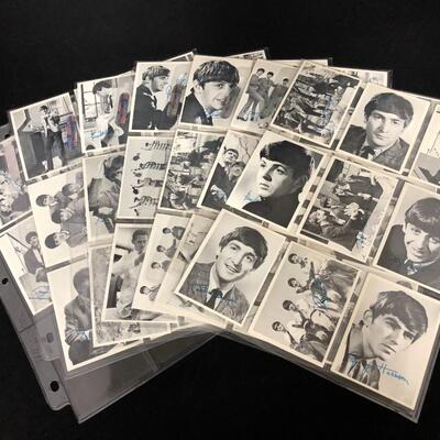 Set of 60 Topps Beatles 1st Series 1964 Black and White Vintage Trading Cards USA