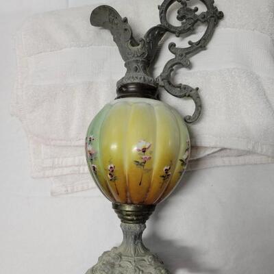 Antique Mantel Ewer Urn & Vintage Salt & Pepper Shakers