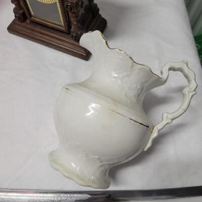 Antique Mantel Ewer Urn & Vintage Salt & Pepper Shakers