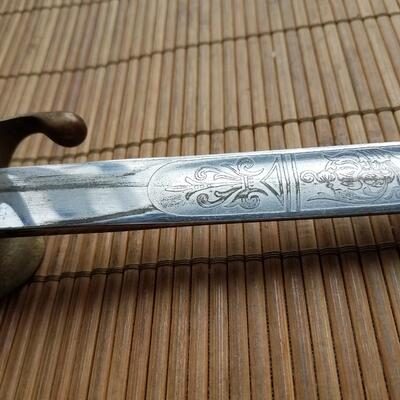 Antique Sword & Lacquered Walking Stick