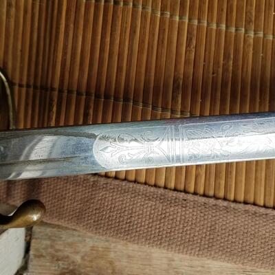 Antique Sword & Lacquered Walking Stick