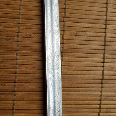 Antique Sword & Lacquered Walking Stick