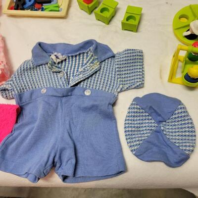 Vintage Fisher Price School with Accessories & Doll Clothes