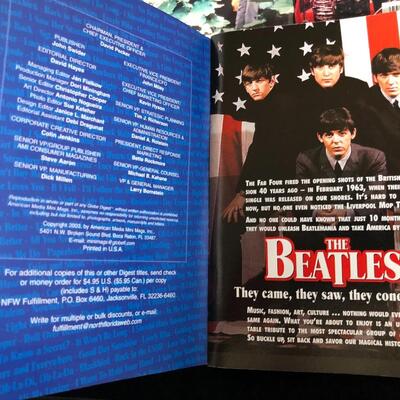 Set of 4 Beatles Holographic 40th Anniversary Tribute Globe Special Digests Magazines