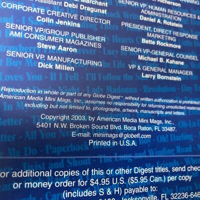 Set of 4 Beatles Holographic 40th Anniversary Tribute Globe Special Digests Magazines