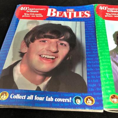 Set of 4 Beatles Holographic 40th Anniversary Tribute Globe Special Digests Magazines