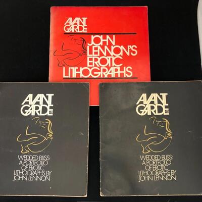 Lot of 3 Avant Garde John Lennon's Erotic Lithographs Wedded Bliss