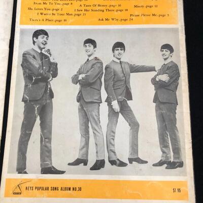 Pair of 1963 1964 Beatles Music Book of Songs