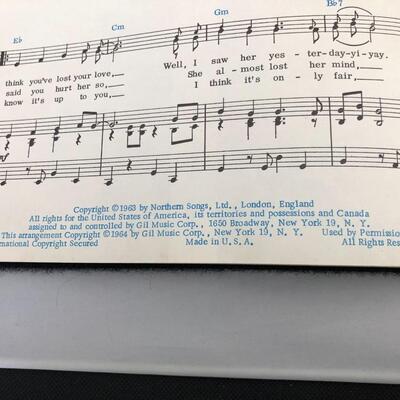 Pair of 1963 1964 Beatles Music Book of Songs