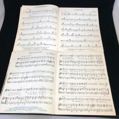 Pair of 1963 1964 Beatles Music Book of Songs