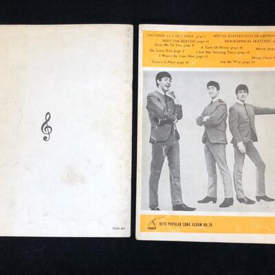 Pair of 1963 1964 Beatles Music Book of Songs