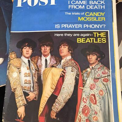 Lot of 5 Vintage Beatles Magazines incl. Life Post Rolling Stone Guitar World Beatles USA Ltd