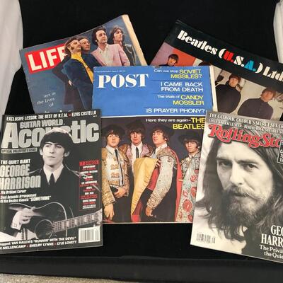 Lot of 5 Vintage Beatles Magazines incl. Life Post Rolling Stone Guitar World Beatles USA Ltd