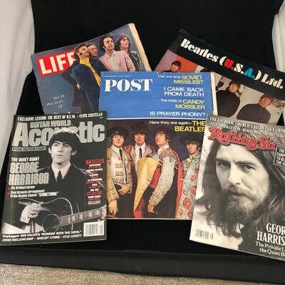 Lot of 5 Vintage Beatles Magazines incl. Life Post Rolling Stone Guitar World Beatles USA Ltd