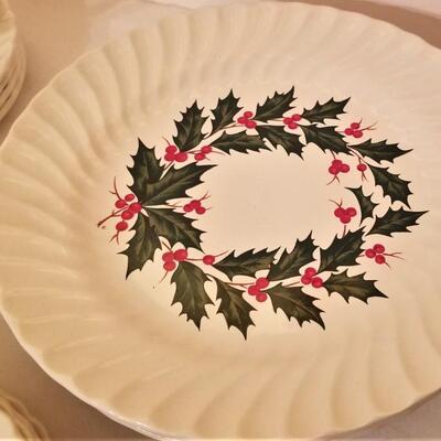 Lot #187  Vintage Christmas-themed Dinnerware