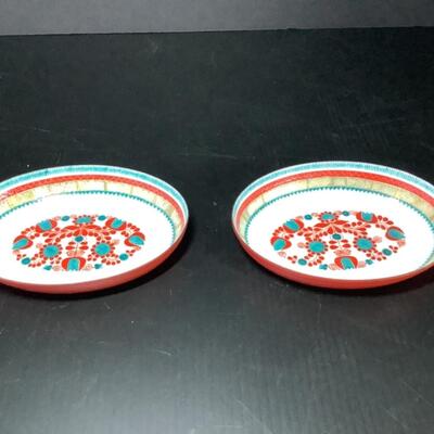 B - 263. Pair of Hand-crafted Vintage Steinbeck-Email, Austria Trinket Dishes