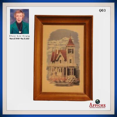 Vintage /Antique Alice Smith Framed Charleston Renaissance House (1 of 2)