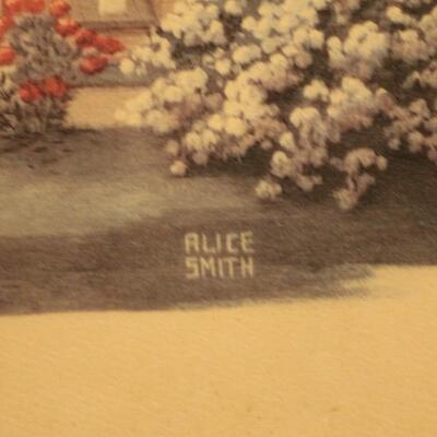 Vintage/Antique Alice Smith Framed Charleston Renaissance House (2 of 2)