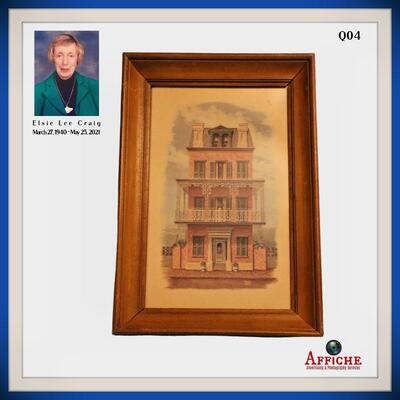 Vintage/Antique Alice Smith Framed Charleston Renaissance House (2 of 2)